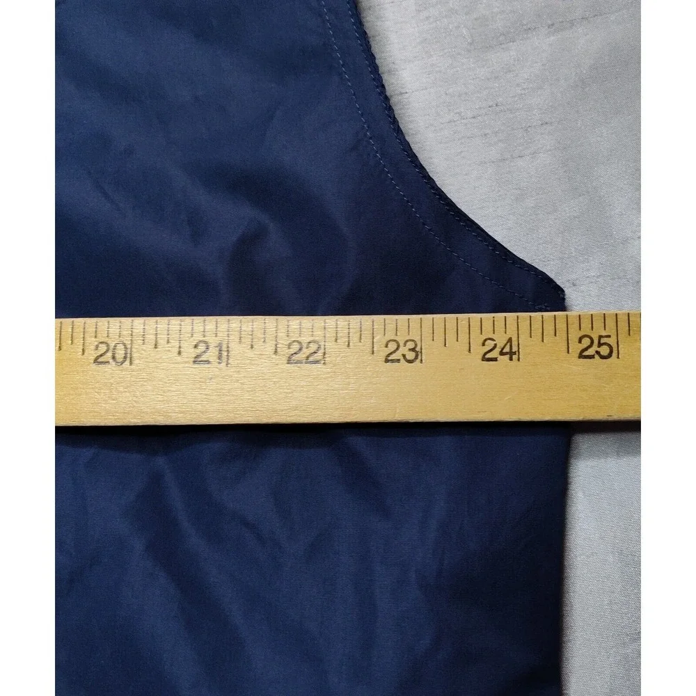 VTG IZOD GOLF Men‎ Large Blue Lined Double-Sided Embroidered Windbreaker Vest